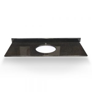 31" Black Pearl Round Sink With Granite Counter Top