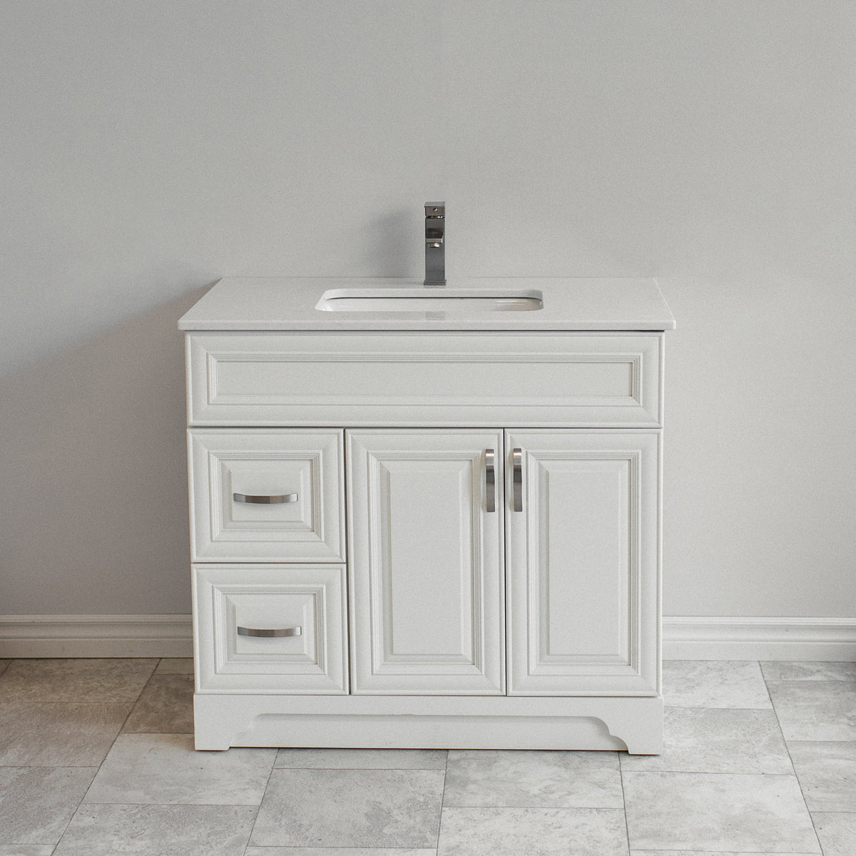 Vanity With Riser Raised Panel Vanity Collection – Gus's Kitchen and Bath