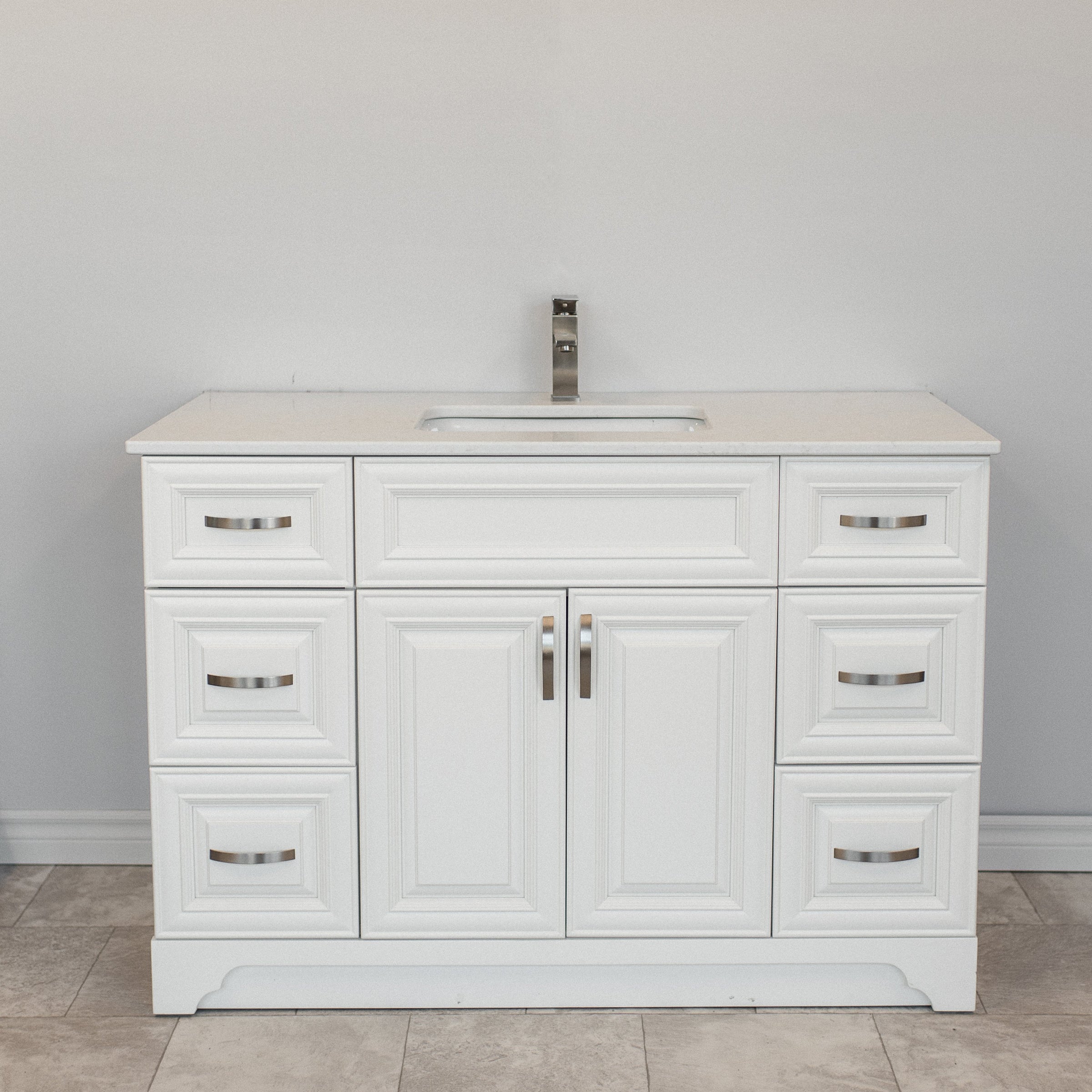 Vanity With Riser Raised Panel Vanity Collection – Gus's Kitchen and Bath